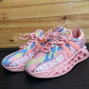 Just So So Women’s Athletic Shoes Pink Blue Green Size EU 37